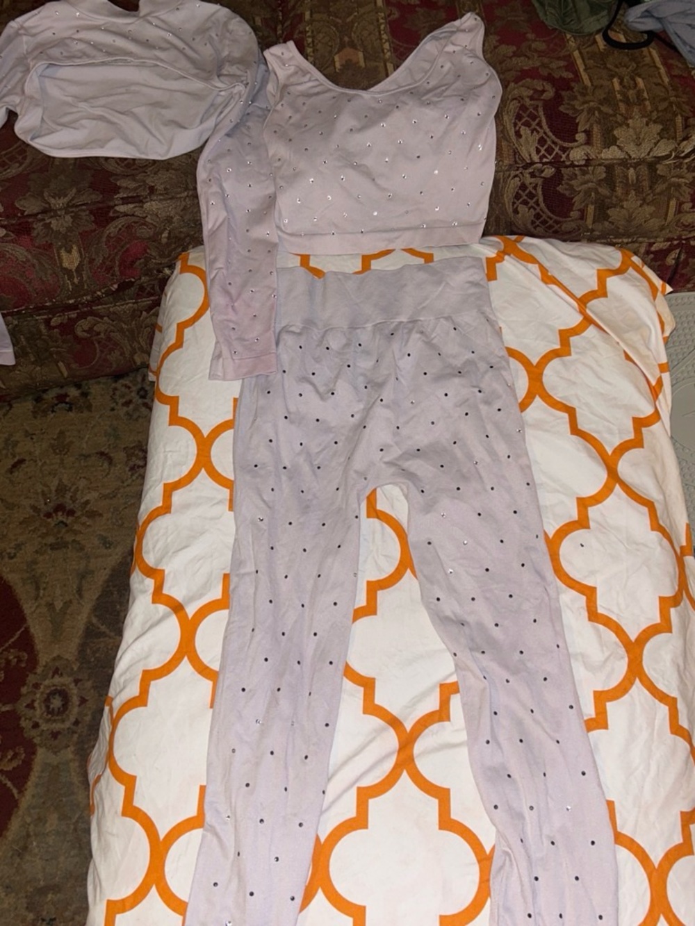 feathers Light Lavender  3 piece workout set